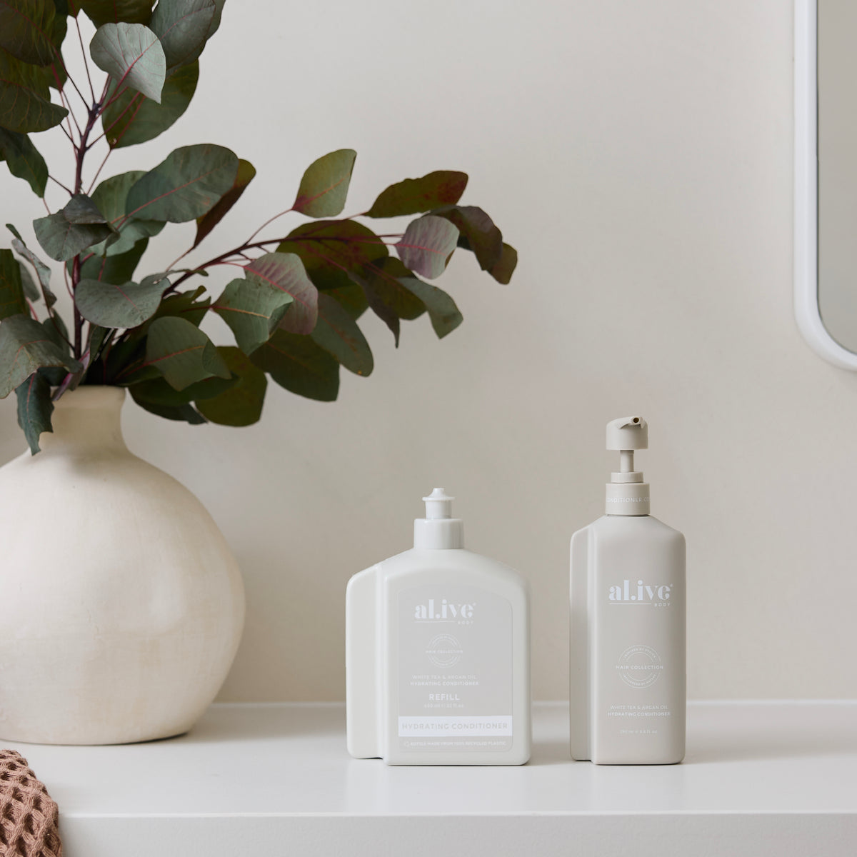 650ML CONDITIONER REFILL- WHITE TEA & ARGAN OIL