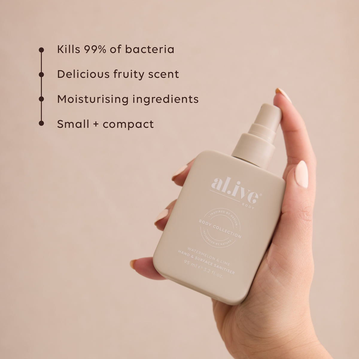 HAND & SURFACE SANITISER SPRAY - WATERMELON & LIME