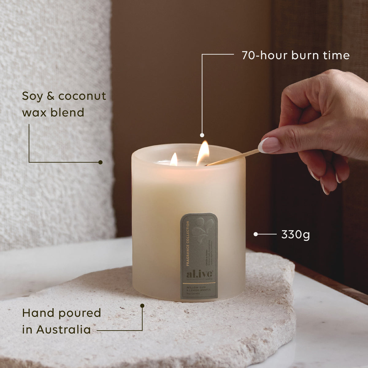 Soy Candle - Willow Gum & Lemon Myrtle