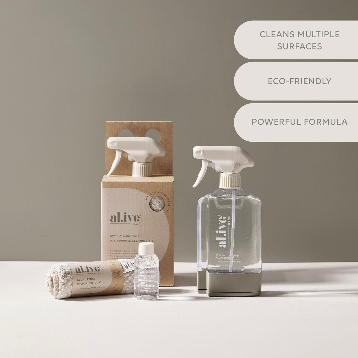 ALL PURPOSE CLEANING KIT - al.ive body