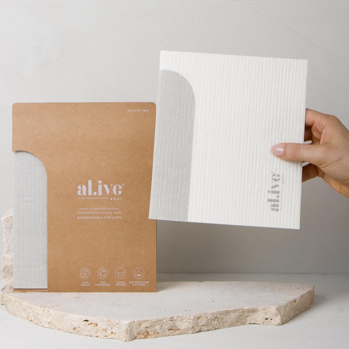 BIODEGRADABLE DISH CLOTH - PACK OF 2