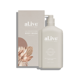 750ML BODY WASH - SEA COTTON & COCONUT - al.ive body