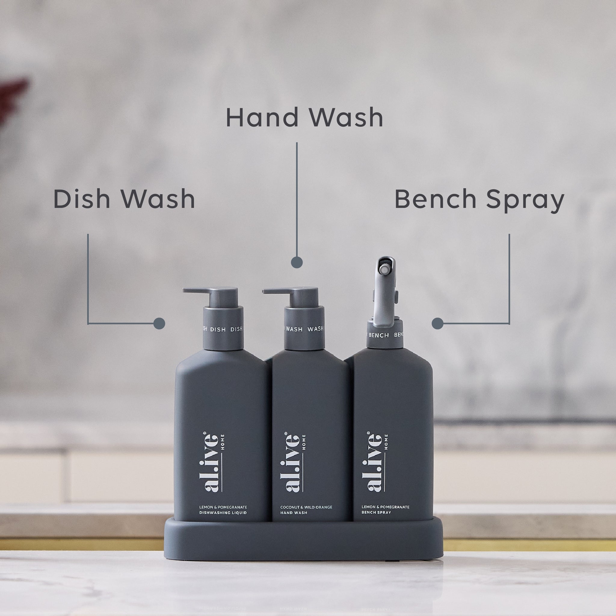 KITCHEN TRIO - LEMON & POMEGRANATE + COCONUT & WILD ORANGE – al.ive body