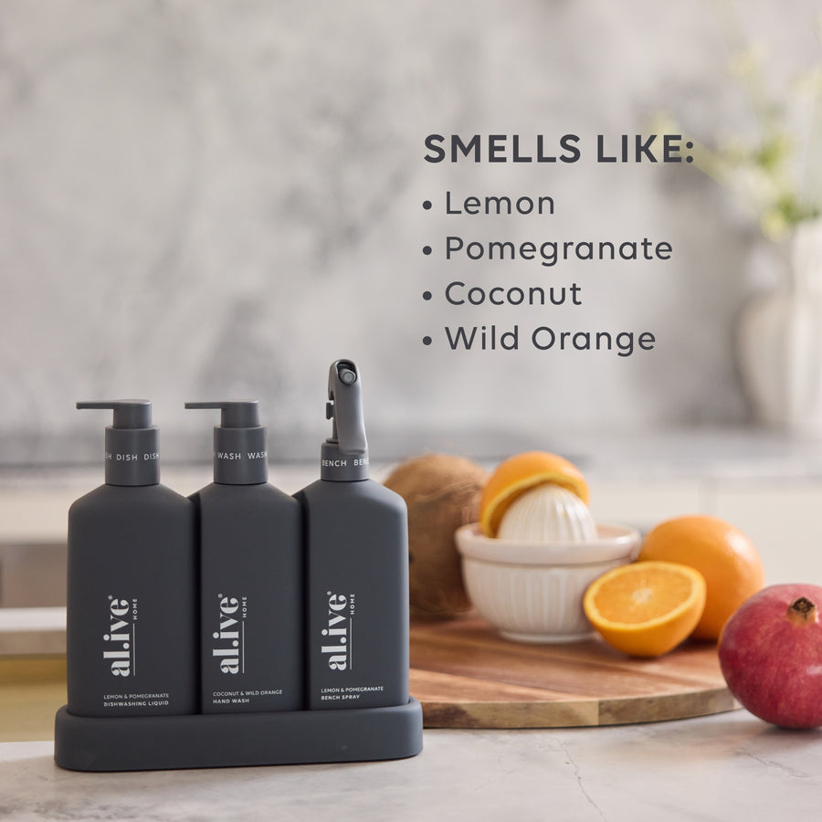 KITCHEN TRIO - LEMON & POMEGRANATE + COCONUT & WILD ORANGE