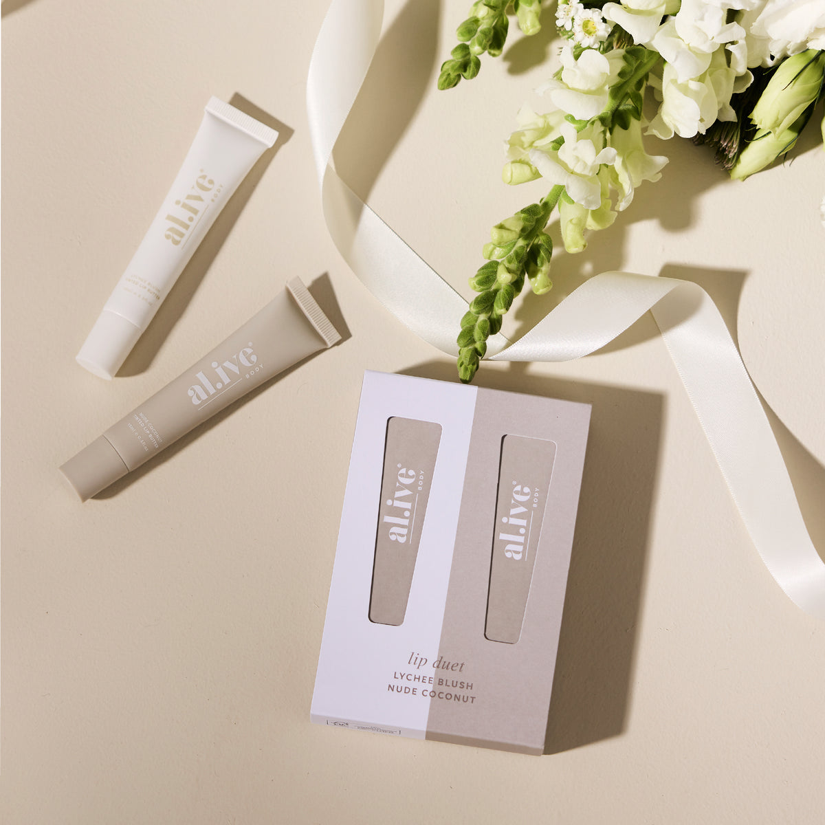 Lip Duet - Lychee Blush + Nude Coconut