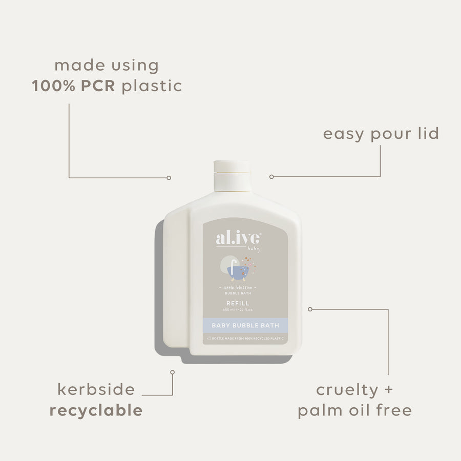 650ML BUBBLE BATH REFILL - APPLE BLOSSOM