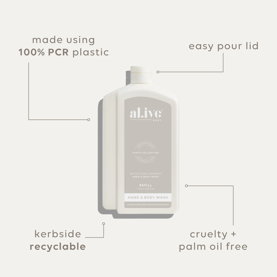 1 L WASH REFILL - SEA COTTON & COCONUT