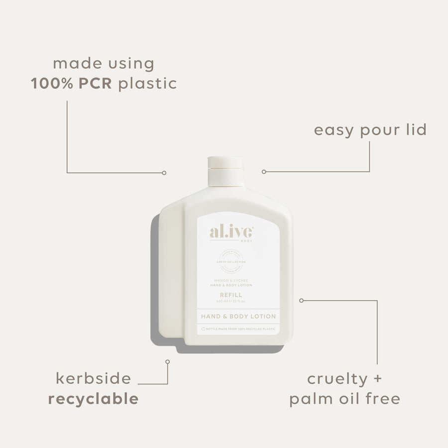 650ML LOTION REFILL - MANGO & LYCHEE