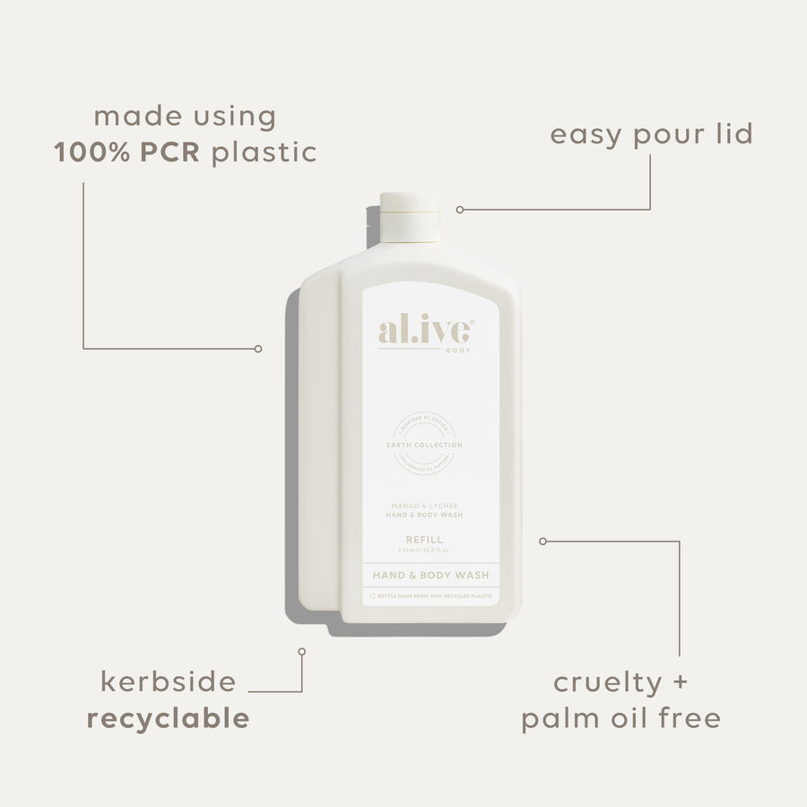 1 L WASH REFILL - MANGO & LYCHEE