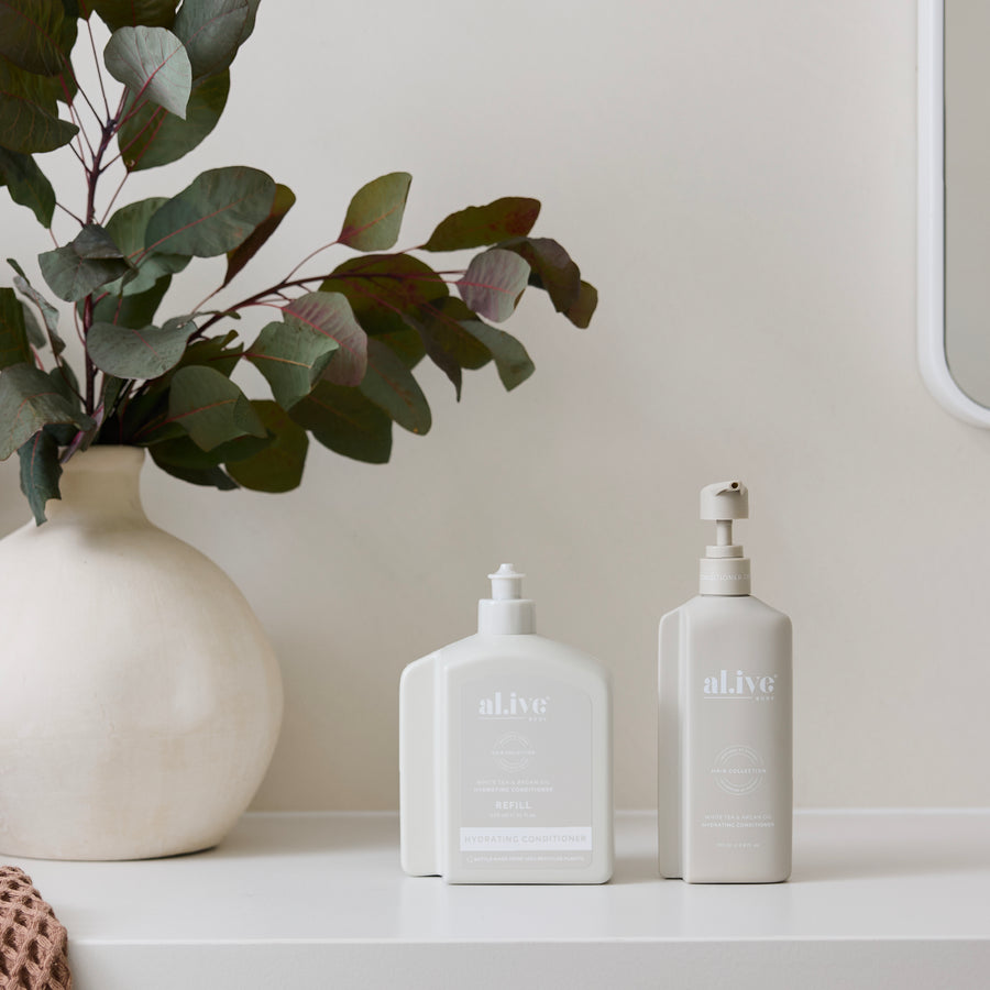 650ML CONDITIONER REFILL- WHITE TEA & ARGAN OIL