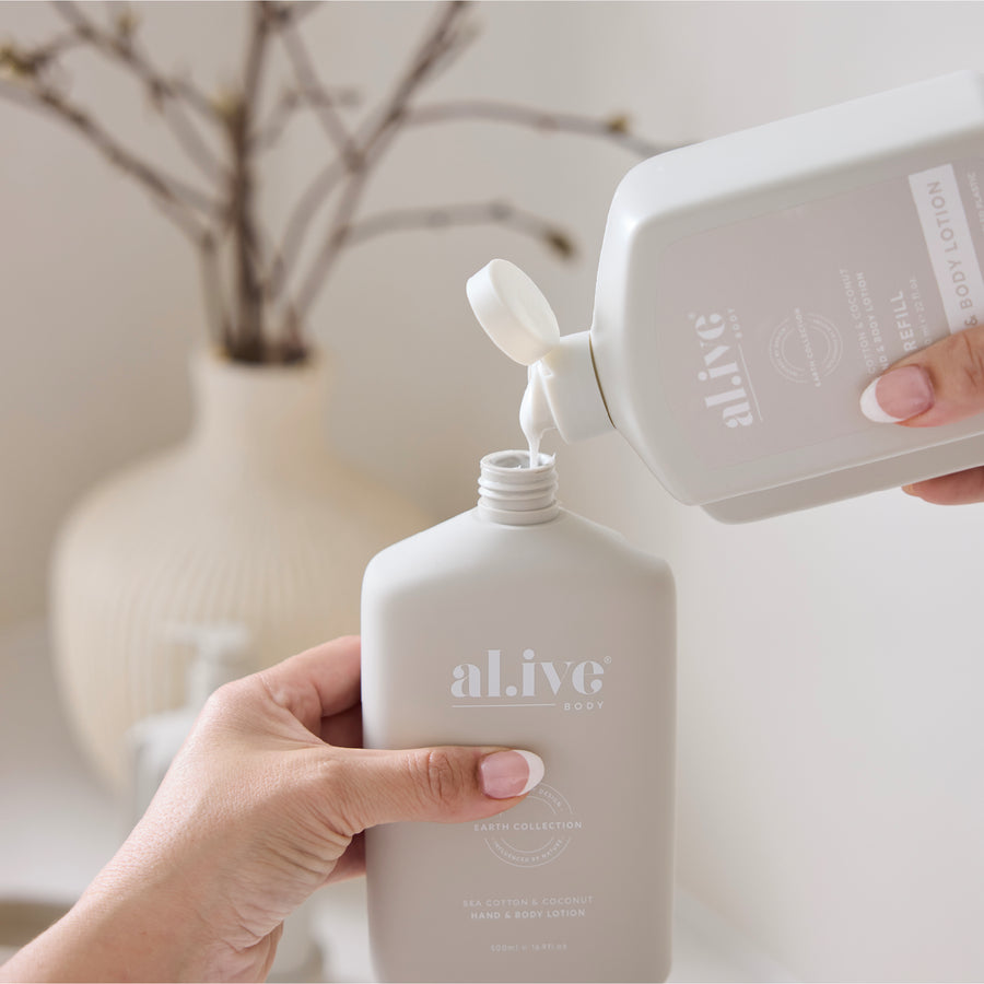 650ML LOTION REFILL - SEA COTTON & COCONUT