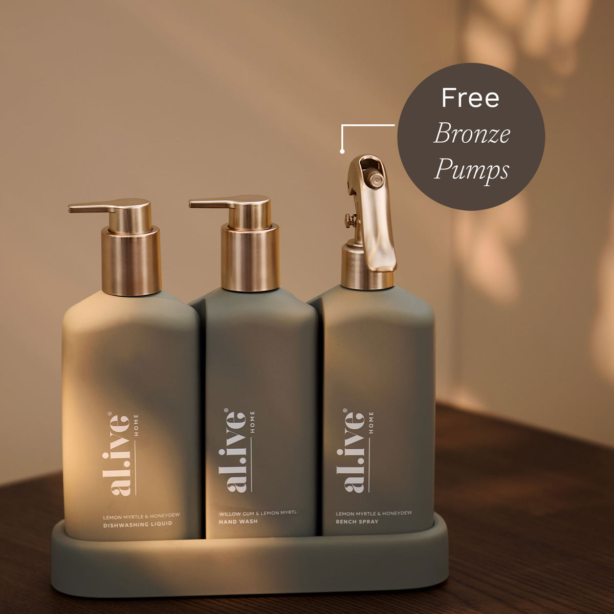 KITCHEN TRIO -WILLOW GUM & LEMON MYRTLE + LEMON MYRTLE & HONEYDEW
