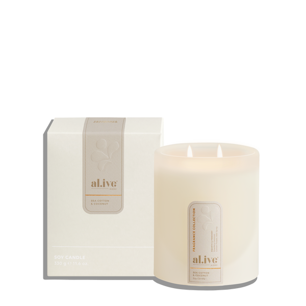 SOY CANDLE - SEA COTTON & COCONUT