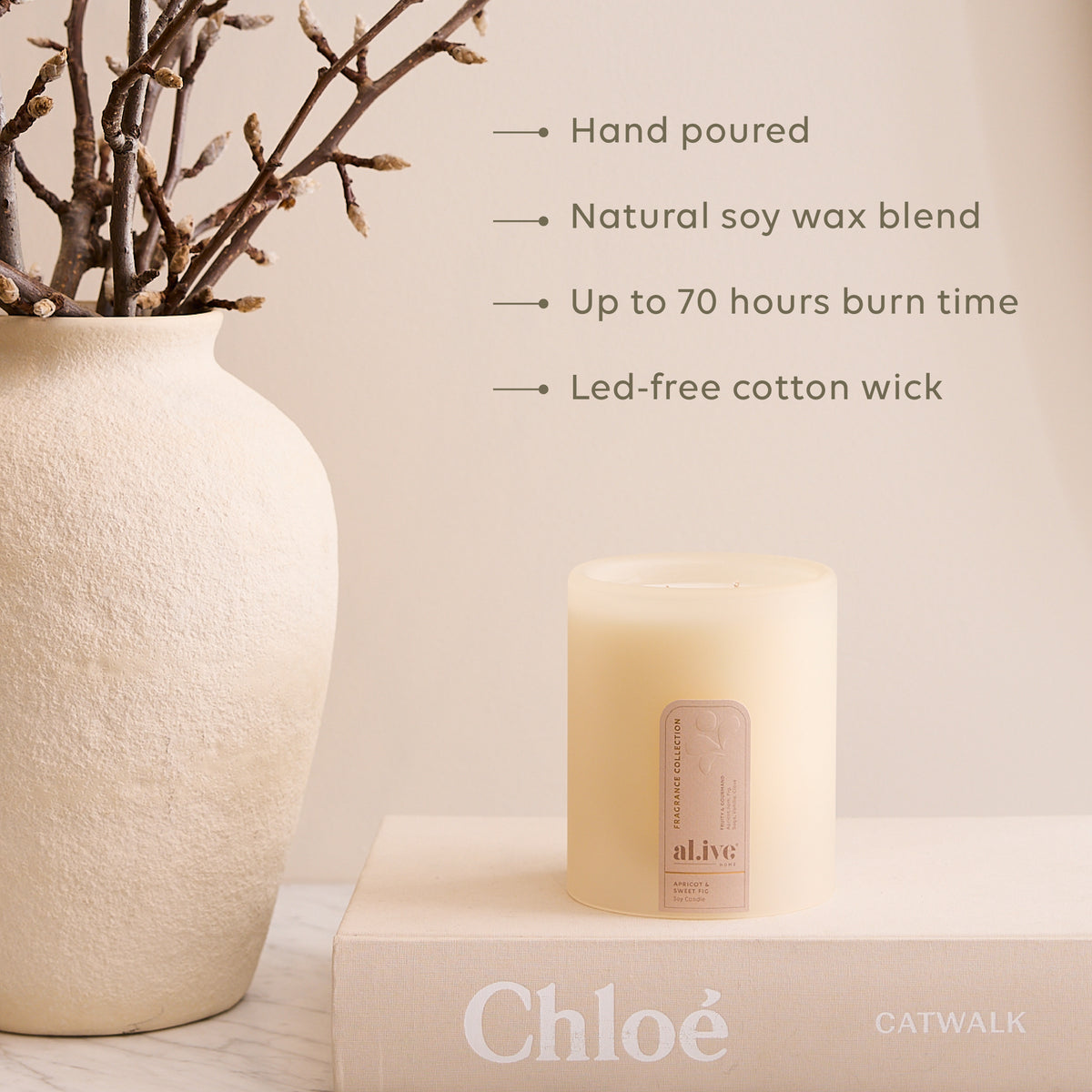 SOY CANDLE - APRICOT & SWEET FIG