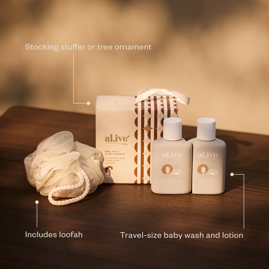 Baby Travel Ornament - Calming Oatmeal