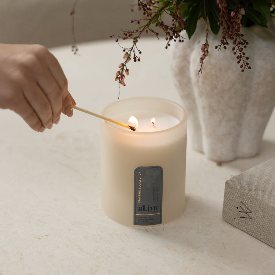 SOY CANDLE - COCONUT & WILD ORANGE