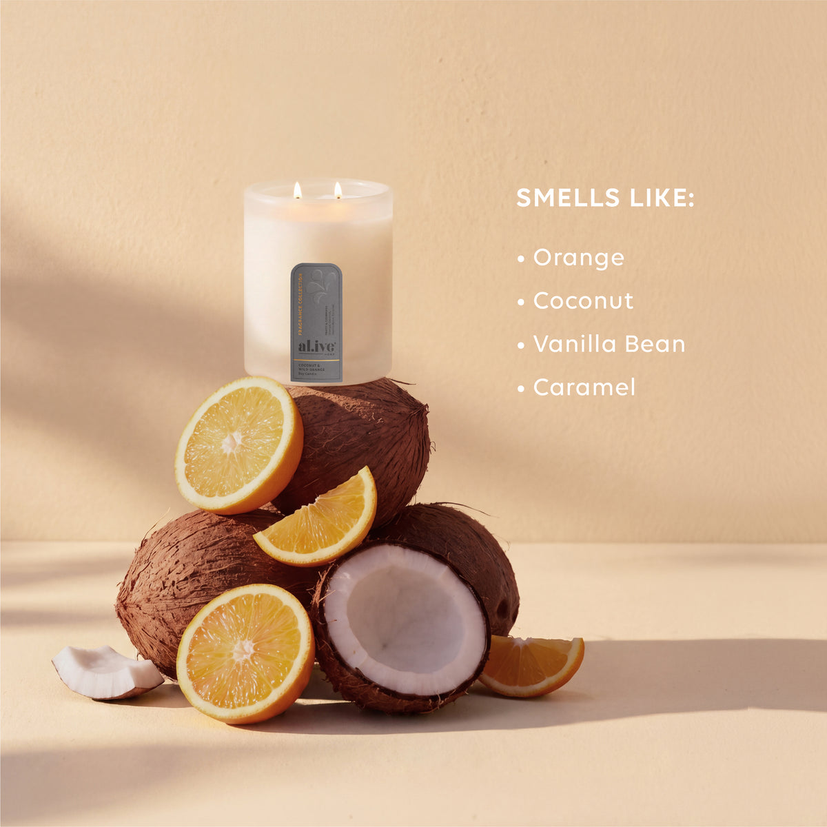 SOY CANDLE - COCONUT & WILD ORANGE