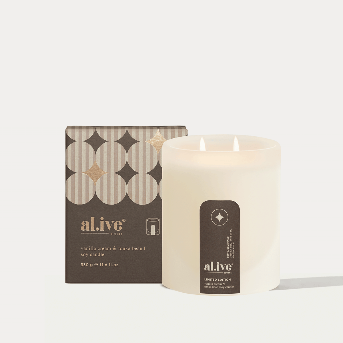 Soy Candle - Vanilla Cream & Tonka Bean