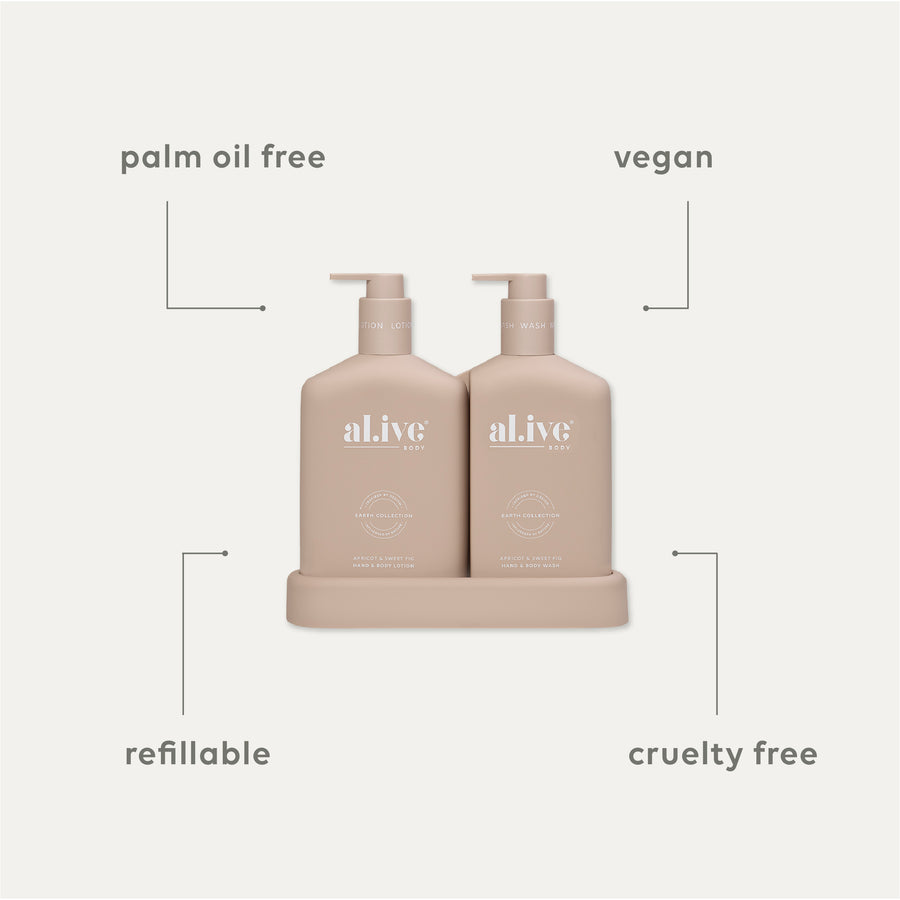 Bathroom Duo Wash + Lotion - Apricot & Sweet Fig