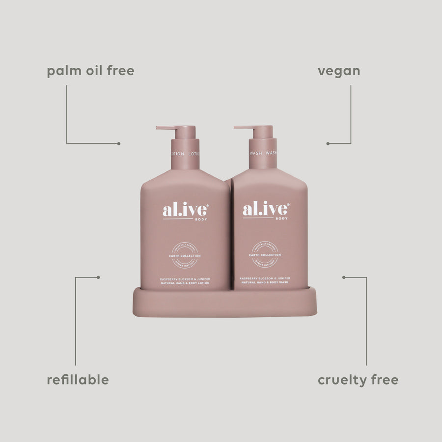 Bathroom Duo Wash + Lotion - Raspberry Blossom & Juniper
