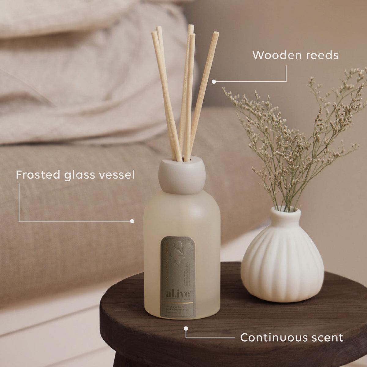 Reed Diffuser - Willow Gum & Lemon Myrtle