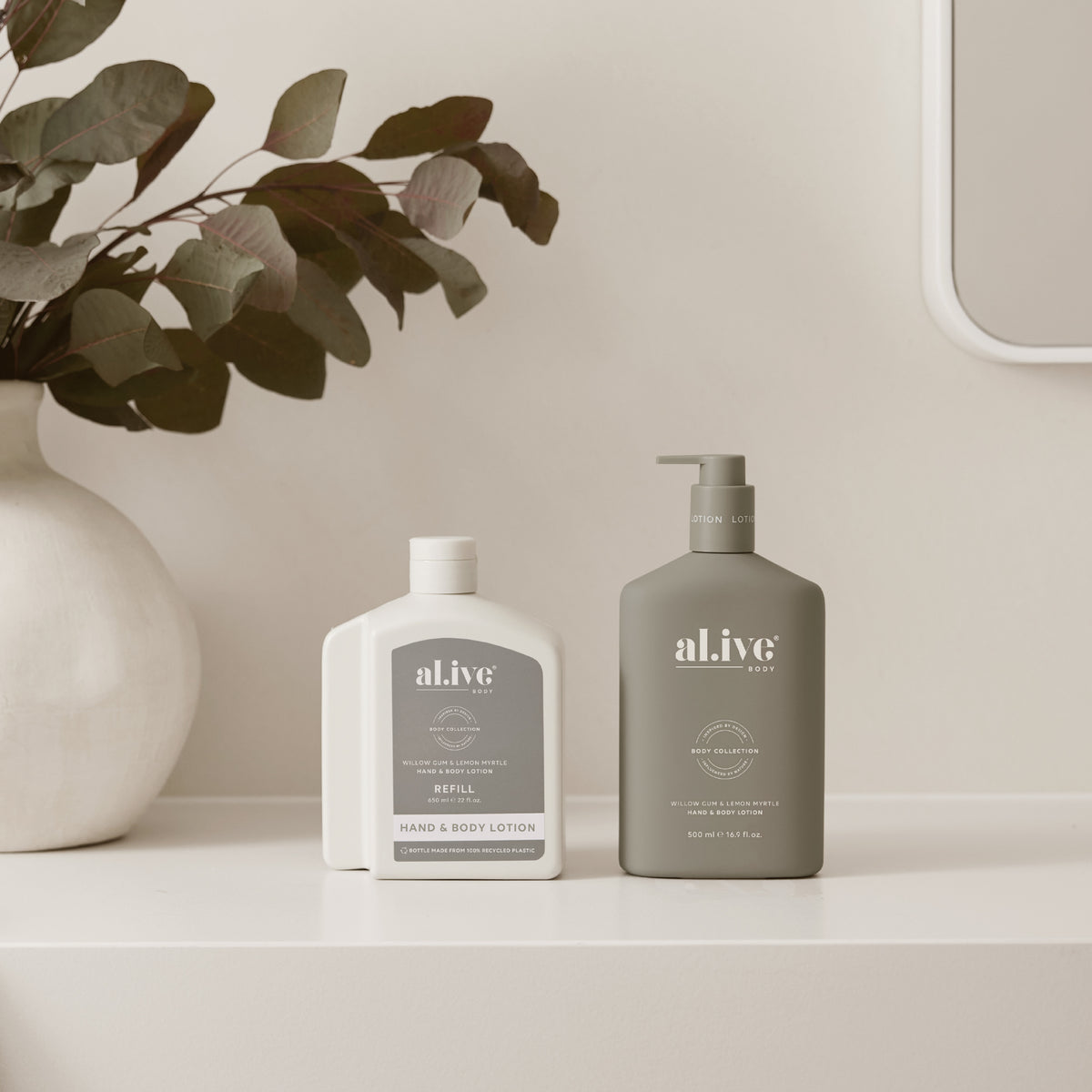 650ML LOTION REFILL - WILLOW GUM & LEMON MYRTLE