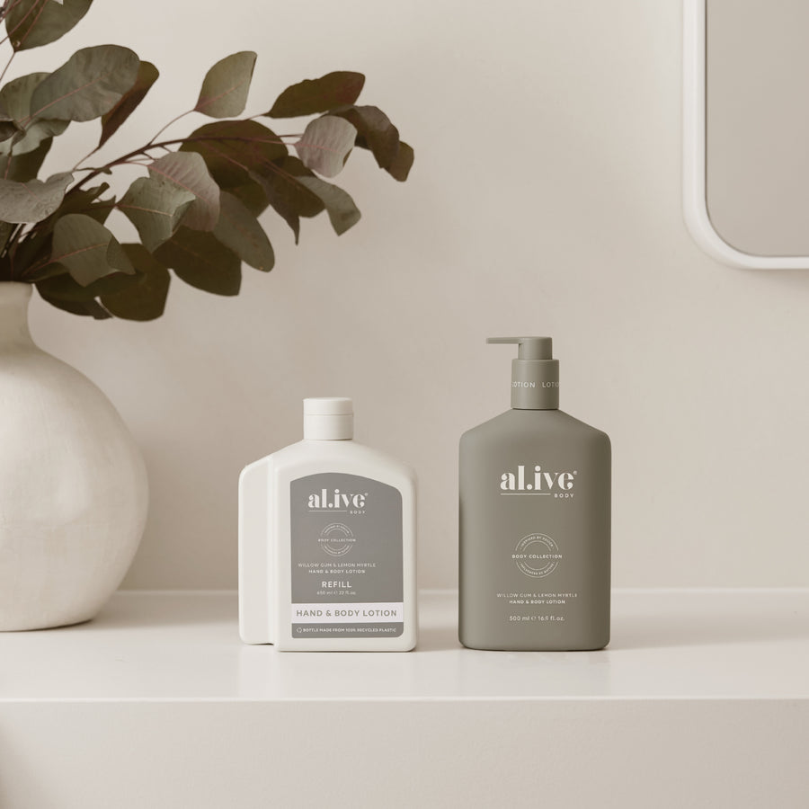 650ML LOTION REFILL - WILLOW GUM & LEMON MYRTLE
