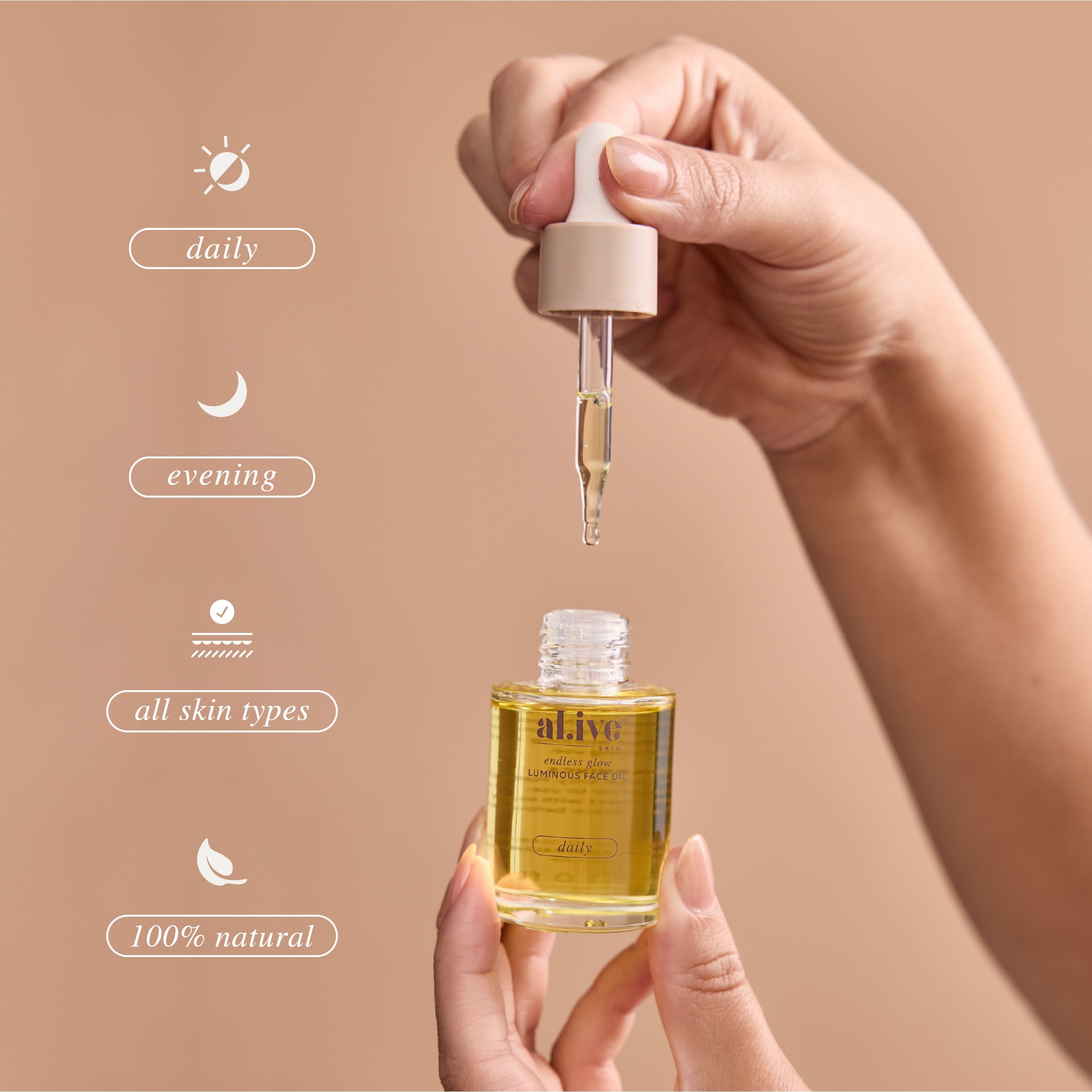 ENDLESS GLOW, LUMINOUS FACE OIL - al.ive body