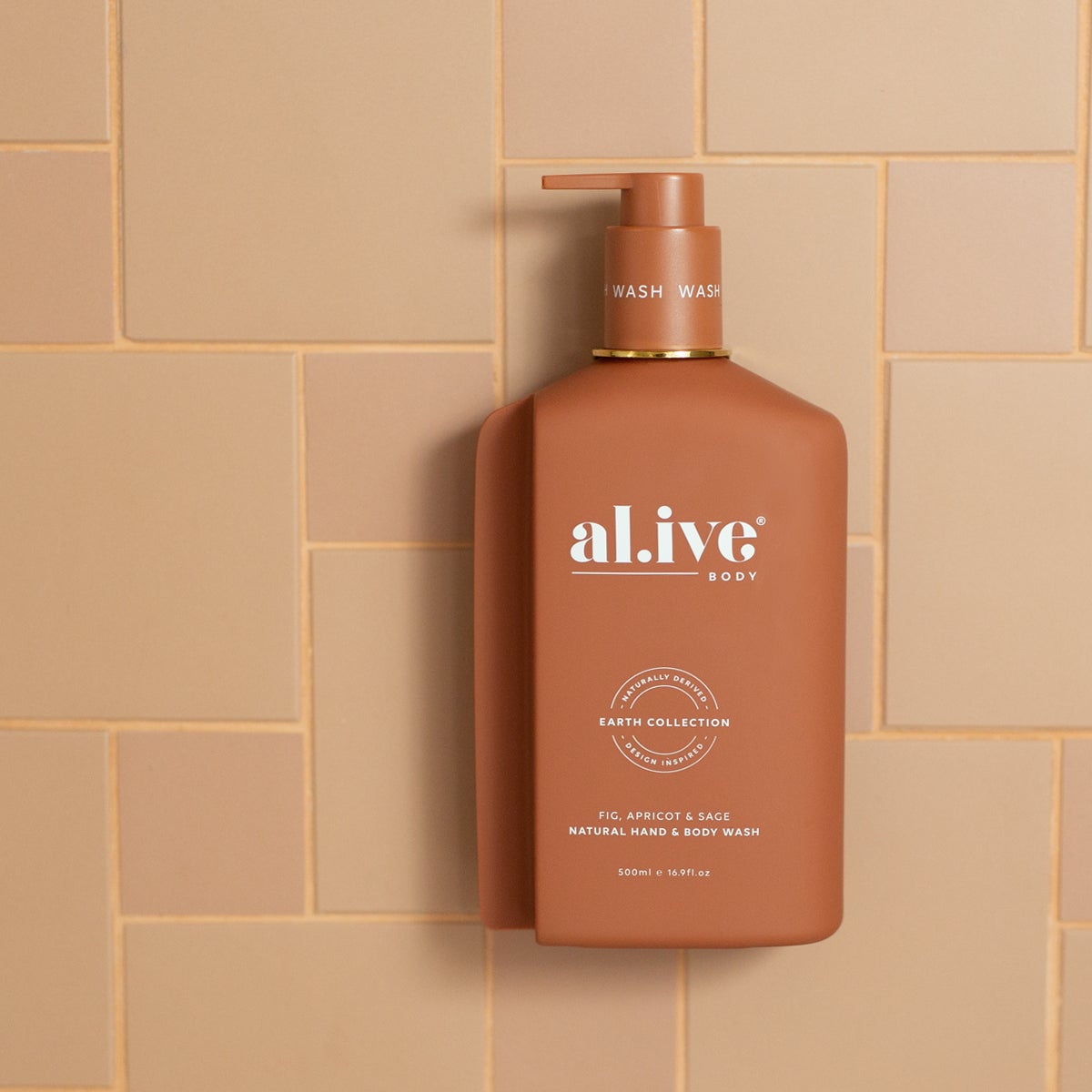 Single Soap Bottle Holder, Gold - al.ive body®