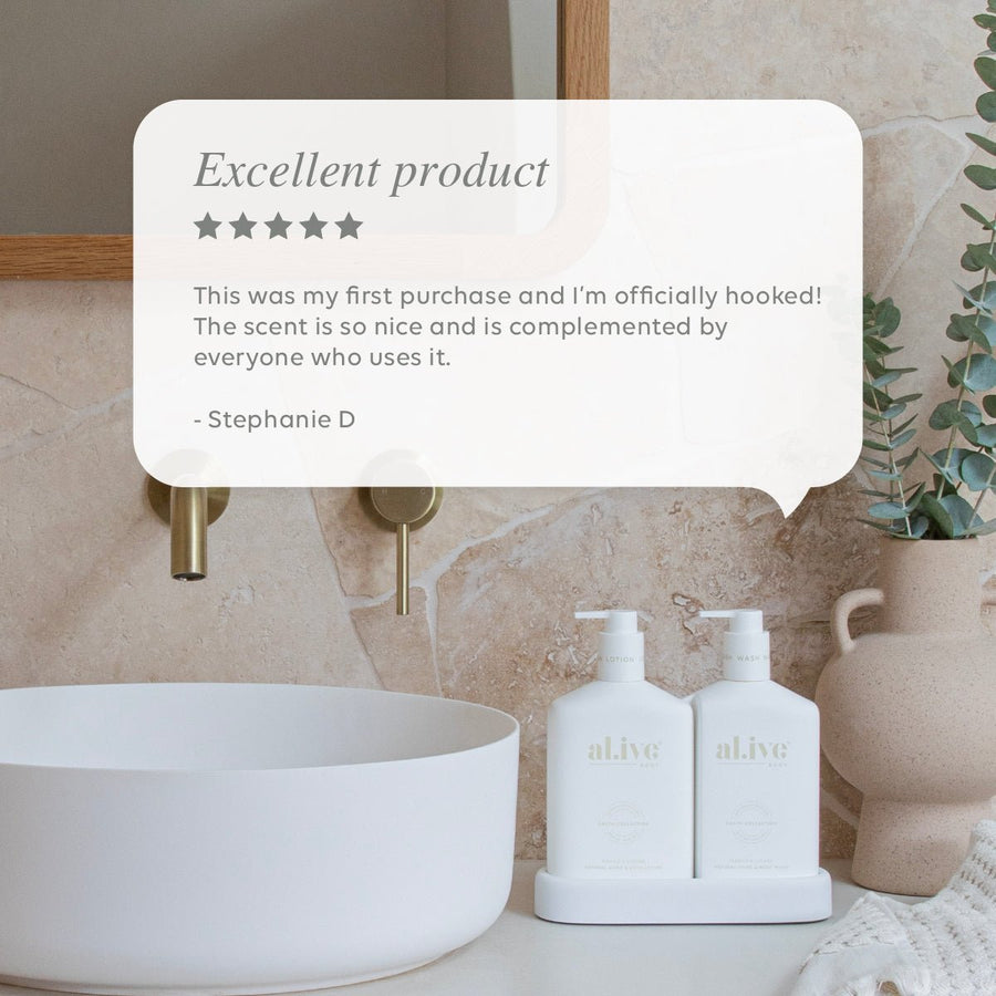 WASH & LOTION DUO + TRAY - MANGO & LYCHEE - al.ive body